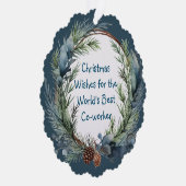 クリスマスウィズグリーナリーリースの同僚 オーナメントカード (右)