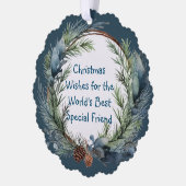 クリスマスウィズグリーナリーリーススペシャルフレンド オーナメントカード (左)