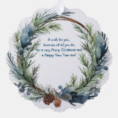 クリスマスウィズグリーンリーリース隣人 オーナメントカード (裏面)