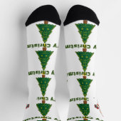 クリスマスウィズサンタギフトのプレミアムクルーすごい ソックス (上部)