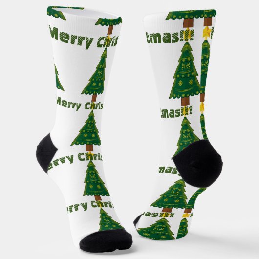 クリスマスウィズサンタギフトのプレミアムクルーすごい ソックス (傾斜あり)