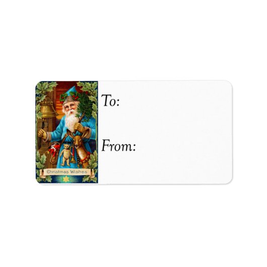 クリスマスウィッシュからヴィンテージサンタギフトラベル ラベル (正面)
