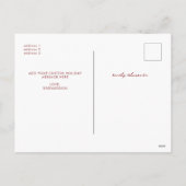 クリスマスウィッシュだらしないキス子犬ペットフォト シーズンポストカード (裏面)