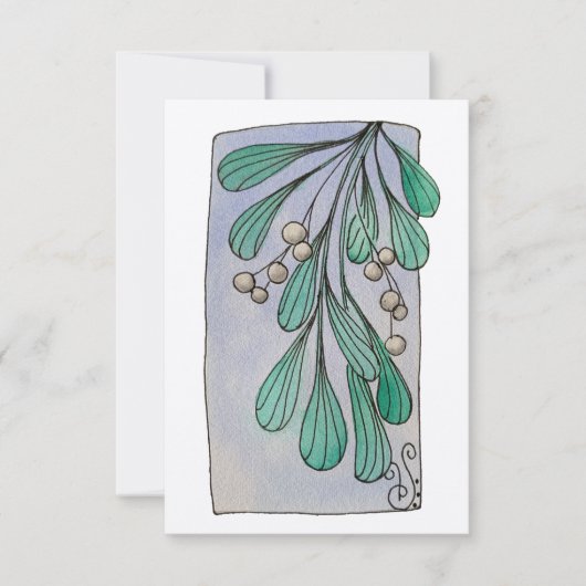 クリスマスウィッシュとミスタントーキスフラットカード サンキューカード (正面)