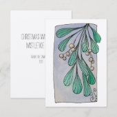 クリスマスウィッシュとミスタントーキスフラットカード サンキューカード (正面/裏面)