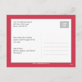 クリスマスウィッシュの休日のフォトカードポストカード シーズンポストカード (裏面)