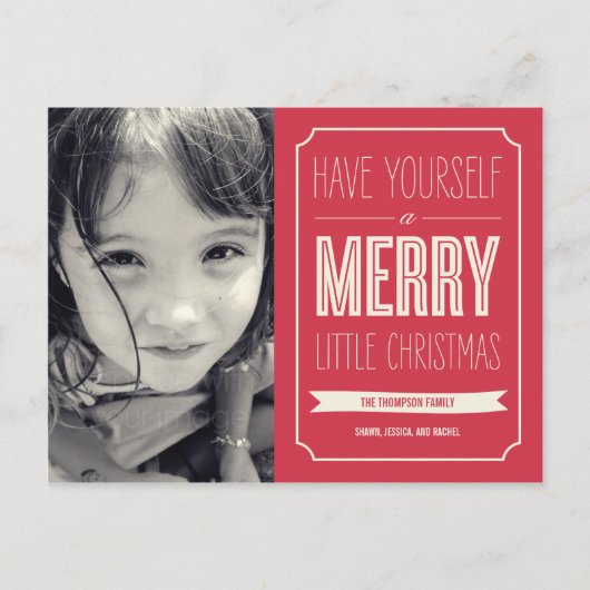 クリスマスウィッシュの休日のフォトカードポストカード シーズンポストカード (正面)