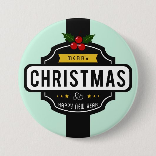 クリスマスウィッシュの大きいボタン 缶バッジ (正面)