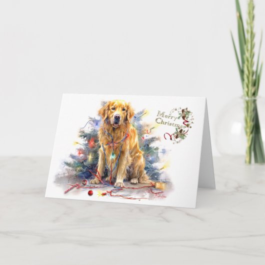 クリスマスウィッシュもつれ込んだ喜びのクリスマス カード (正面)