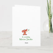 クリスマスウィッシュウォーターカラー《鳥》アメリカゴガラとベリー シーズンカード (裏面)