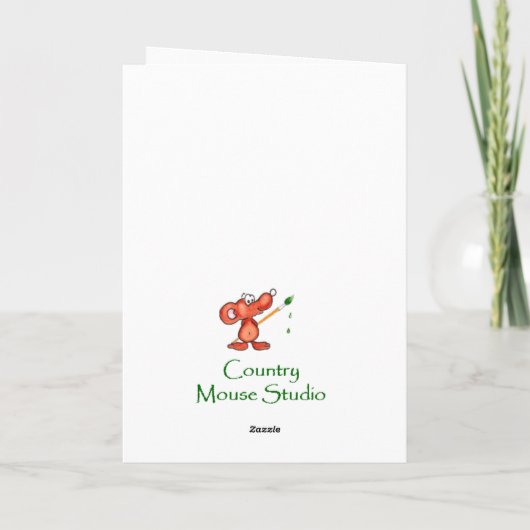 クリスマスウィッシュウォーターカラー《鳥》アメリカゴガラとベリー シーズンカード (裏面)