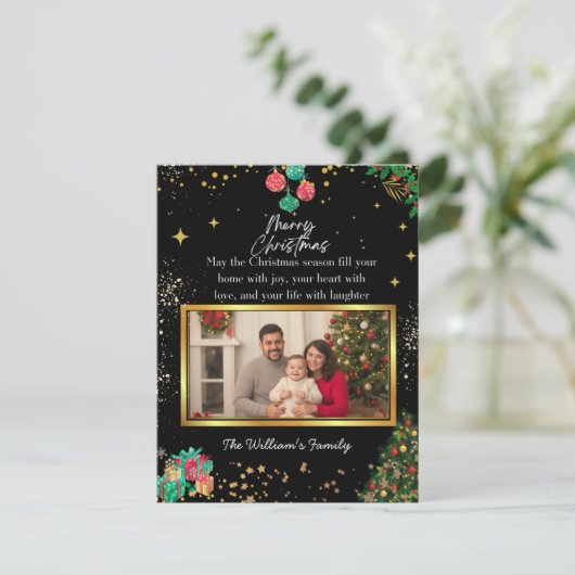 クリスマスウィッシュカスタムのフォトカード シーズンカード (スタンド正面)