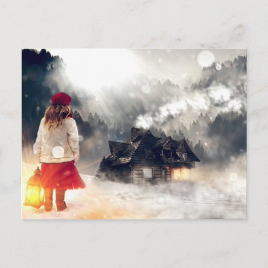 クリスマスウィッシュスノーハウス ポストカード (正面)