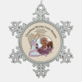 クリスマスウィッシュズフロム天国スノーフレークオーナメント スノーフレークピューターオーナメント (正面)