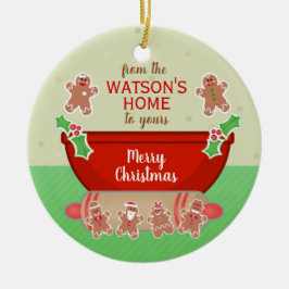 クリスマスウィッシュズホリデーカスタムベーキング セラミックオーナメント