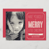 クリスマスウィッシュズホリデーフォトカード シーズンカード (正面/裏面)