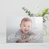 クリスマスウィッシュズ編集可能カラーホリデーフォトカード シーズンカード (スタンド正面)