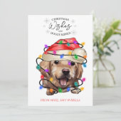 クリスマスウィッシュドッグパピーキスかわいいペットカスタム シーズンカード (スタンド正面)
