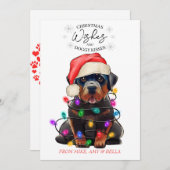 クリスマスウィッシュドッグパピーキスかわいいペットカスタム シーズンカード (正面/裏面)