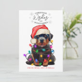 クリスマスウィッシュドッグパピーキスかわいいペットカスタム シーズンカード (スタンド正面)