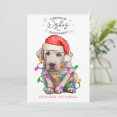 クリスマスウィッシュドッグパピーキスかわいいペットカスタム シーズンカード (スタンド正面)