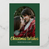 クリスマスウィッシュフォイルフォトアーチ 箔シーズンカード (正面)