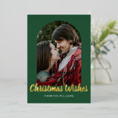 クリスマスウィッシュフォイルフォトアーチ 箔シーズンカード (立ち正面)