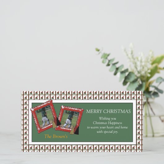 クリスマスウィッシュフォトカードテンプレート シーズンカード (スタンド正面)