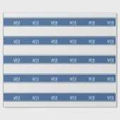 クリスマスウィッシュブルーホワイトカラーズホリデークリスマス ラッピングペーパー (フラット)