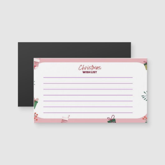 クリスマスウィッシュリストカード (正面/裏面)