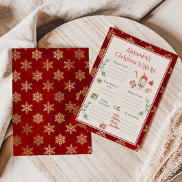 クリスマスウィッシュリストテンプレート 招待状