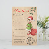 クリスマスウィッシュリストホリデイレトロ 便箋 (スタンド正面)