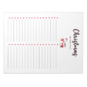 クリスマスウィッシュリスト雪だるまとペンギン ノートパッド (正面)