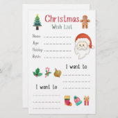 クリスマスウィッシュリスト 便箋 (正面/裏面)