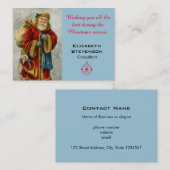 クリスマスウィッシュヴィンテージオールドワールドフェスティバルサンタ 名刺 (正面/裏面)