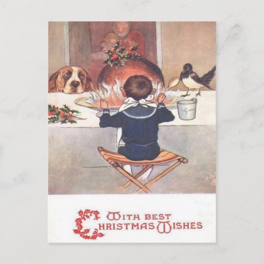 クリスマスウィッシュヴィンテージ1906クリスマスポストカード シーズンポストカード (正面)