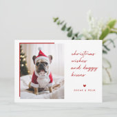 クリスマスウィッシュ家族ペット犬パピークリスマス シーズンカード (スタンド正面)