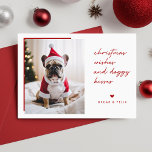 クリスマスウィッシュ家族ペット犬パピークリスマス シーズンカード<br><div class="desc">私たちの"クリスマスの願い家族ペット犬の子犬のクリスマスのホリデーカード"で休日の挨拶に暖かさと喜びを持って。 愛とフェスティバルの応援を広めるカードで、愛犬の愛犬を愛し、心からの願いを叶える。あなたはもしペットの飼い主や知り合いの友人を大切にする人は、これらのカードは完璧な選択である。彼らは愛と心温まるtouchでシーズンの本質を捉える。かわいい子犬の存在は、これらのカードがあなたのクリスマスの願いを伝える楽しい方法を作る。私たちのカードは、楽しい休日の本質を強調しモダンて、シンプルさとデザインのブレンドを提供する。あなたは、仲間の愛犬家に暖かい願いを送るか、宗教的なクリスマスメッセージを共有するかにかかわらず、私たちのカードはあなたの心を感じる気持ちのためのカスタマイズ可能なキャンバスを提供する。「クリスマスウィッシュ家族ペットドッグ子犬のクリスマスホリデーカード」では、ホリデーシーズンの愛と喜びを最も重要な人と共有できる。ペットに対する愛情メリーを反映した挨拶を送るよう今日注文しなさい。</div>