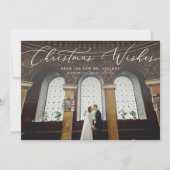 クリスマスウィッシュ新婚ホリデーフォトカード シーズンカード (正面)