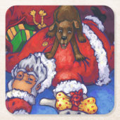 クリスマスウィッシュ絵画ズ スクエアペーパーコースター (正面)