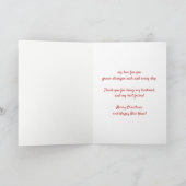 クリスマスウィッシュ赤い（鳥）ショウジョウコウカンチョウ夫の友人の穴 シーズンカード (内部)