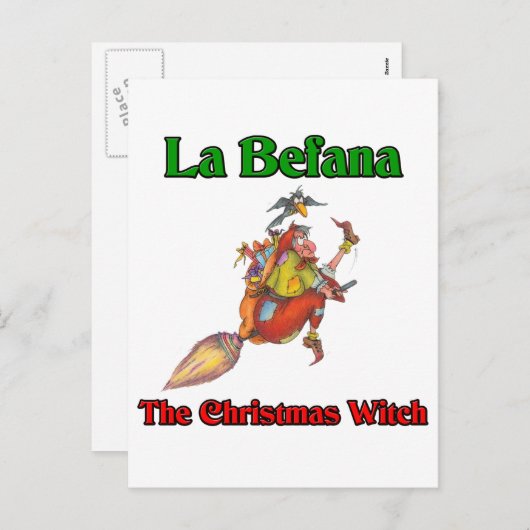 クリスマスウィッチのラ・ベファナ… シーズンポストカード (正面/裏面)
