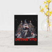 クリスマスウィッチオカルトゴシックウィッチー美的女性 カード (黄色い花)