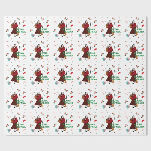 クリスマスウィッチブオナベファナ ラッピングペーパー (フラット)