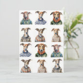 クリスマスウィペットの水彩 シーズンカード (スタンド正面)