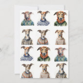 クリスマスウィペットの水彩 招待状 (裏面)