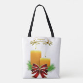 クリスマスウィメンズトートバッグ、ハッピーホリデー トートバッグ (裏面)
