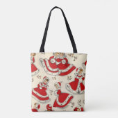 クリスマスウィメンズトートバッグ、ヴィンテージ トートバッグ (裏面)