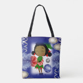 クリスマスウィメンズトートバッグ、小妖精や小人 トートバッグ (裏面)