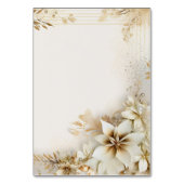 クリスマスウィンターアイボリーフラワーヴィンテージウェディング テーブルナンバー (裏面)